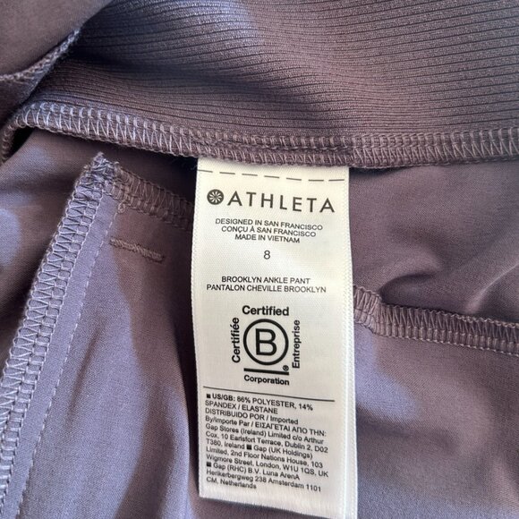 ATHLETA Brooklyn Mid Rise Ankle Travel Comfort Pant Sz 8 ~ NEW! - Picture 5 of 5